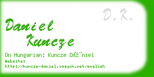 daniel kuncze business card